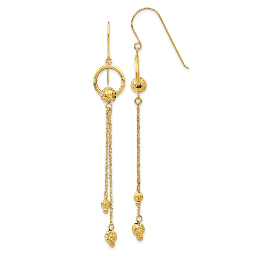 9ct White gold shepperd hook earrings with diamonds