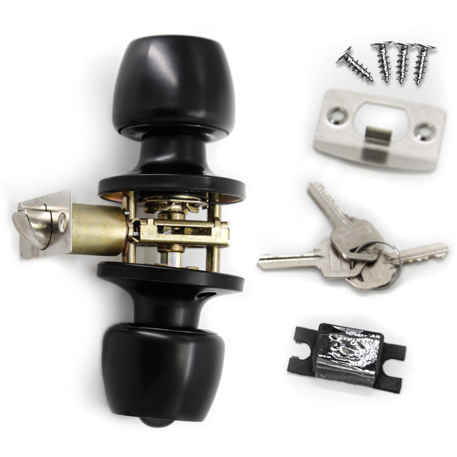 Villar Home Designs Door Knob Versa Black Keyed 10 Pack