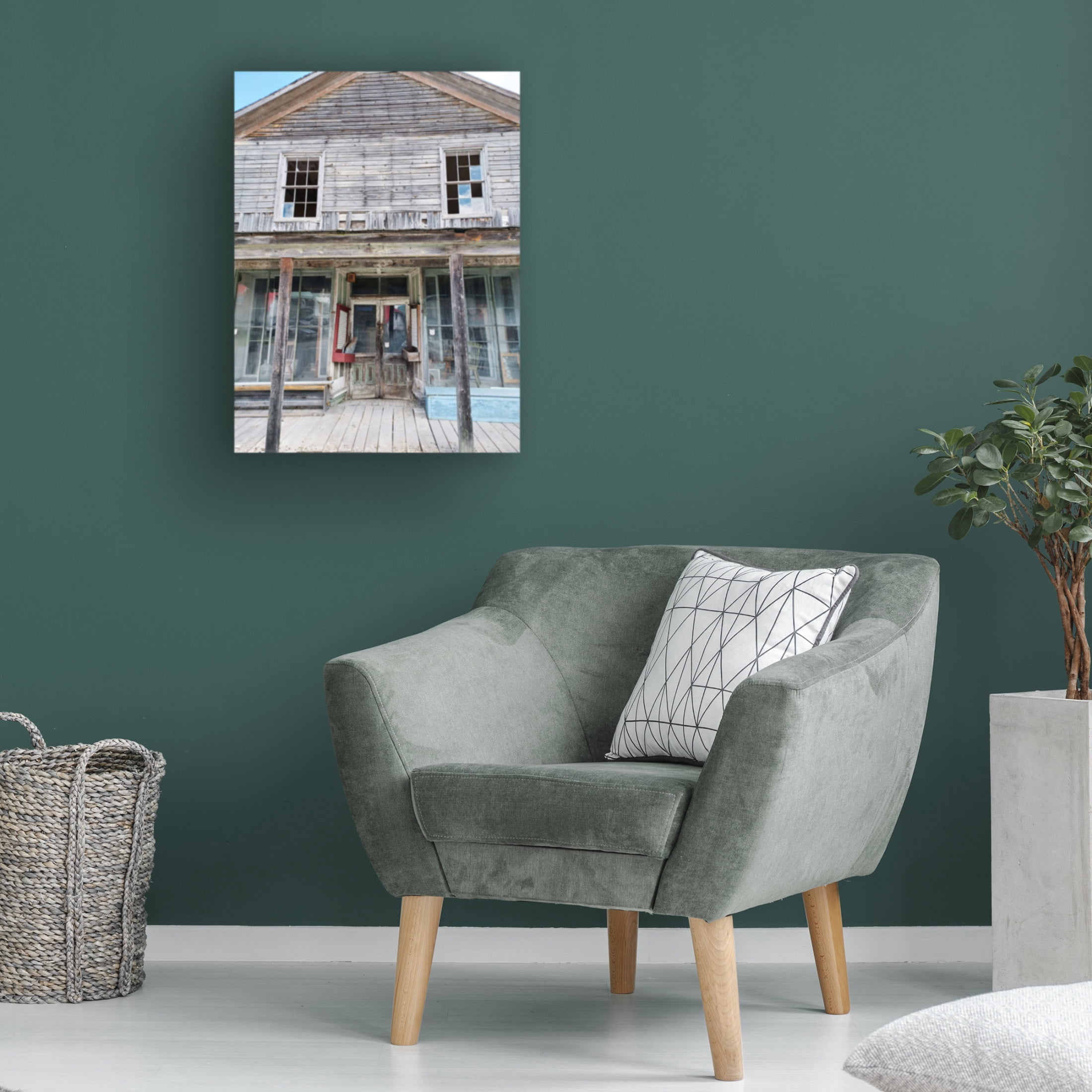 Canvas Wall Art - Clive Branson 'Abandoned Store Front' Wall Art for Living Room, Bedroom, or Office Décor by Trademark Fine Art - 35 x 47 Inches