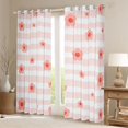 thumbnail image 2 of Homewish Teens Vintage Flowers Black Out Curtains,Spring Garden Curtains Pack of 2 (42x63 Each),Geometric Stripes Bedroom Curtains,Breathable Home Decor, 2 of 6