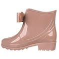thumbnail image 3 of Women Booties, Ladies Bowknot Short Ankle Rain Boots Lightweight Chelsea Rainboots Shoes Outdoor Waterproof Booties Garden Shoes, 3 of 7