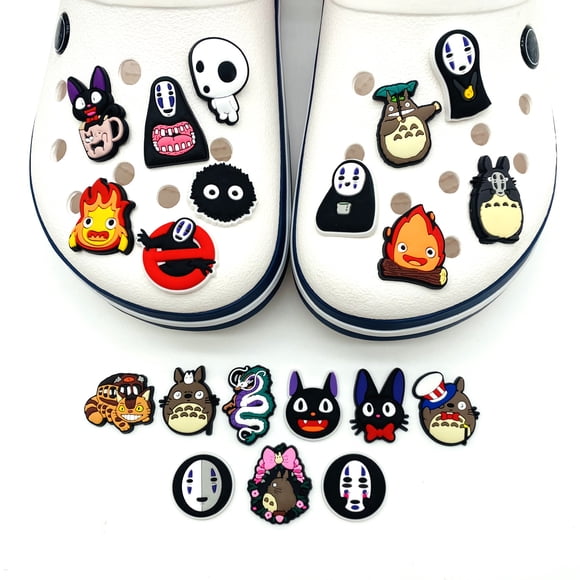 Set of 20 shoe charms themed around the animated film Spirited Away, shoe accessories, gifts for adults and children