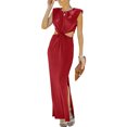 thumbnail image 2 of Sexy Women Cut out Bodycon Maxi Dress Slit Split Sleeveless Vneck Long Dresses Formal Elegant Party Club Dress Summer, 2 of 6