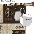 thumbnail image 6 of Coffee Kitchen Curtains, Vintage Rustic Farmhouse Latte Cappuccino Cafe Theme Window Treatments for Living Room Bedroom Cafe Dining Room Drapes, 42x54 Inch, 6 of 6