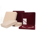 thumbnail image 3 of Velvet Gift Box Display Case for Pearl Displaying Tray Necklace Beige Inner circle, 3 of 9