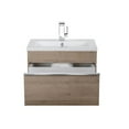 thumbnail image 5 of Cutler Kitchen and Bath Trough 24" Wood/Cultured Marble Bathroom Vanity in Oak, 5 of 6