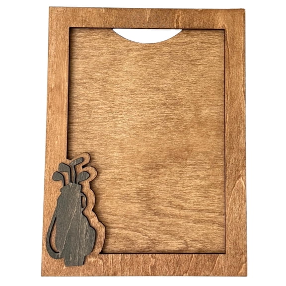 5x7 Rustic Golf Wood Picture Frame, Sports Picture Frames