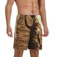 thumbnail image 2 of Rocae Egyptian Cat Pharaoh Magic for Men's Soft Sleep Pajama Shorts, Waistband and Pockets-4X-Large, 2 of 6
