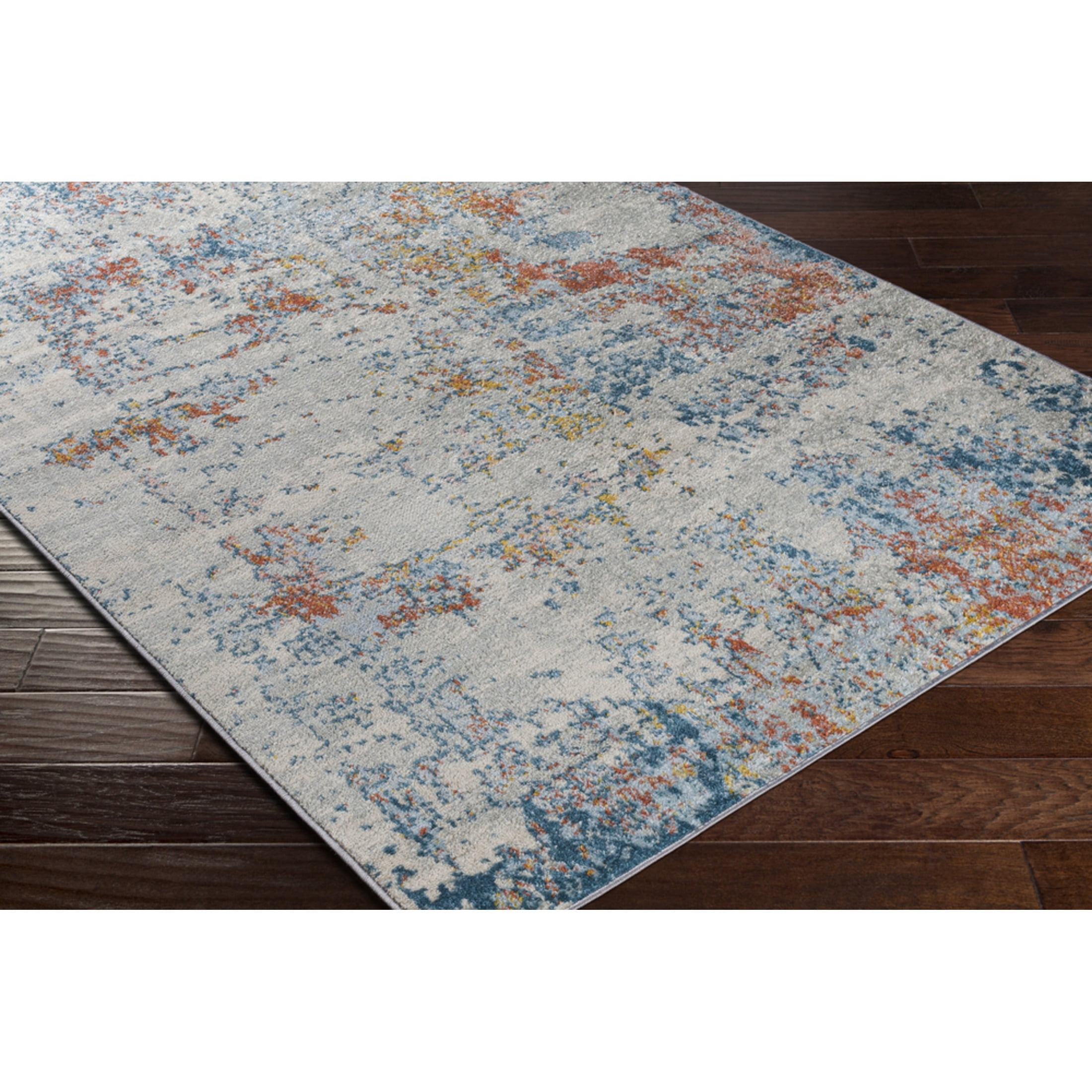 Livabliss Area Rugs for Living Room, 7x9 Sunderland Modern Blue Rug, Bedroom Dining Room Home Decor Stain Resistant Carpet (6'7" x 9')