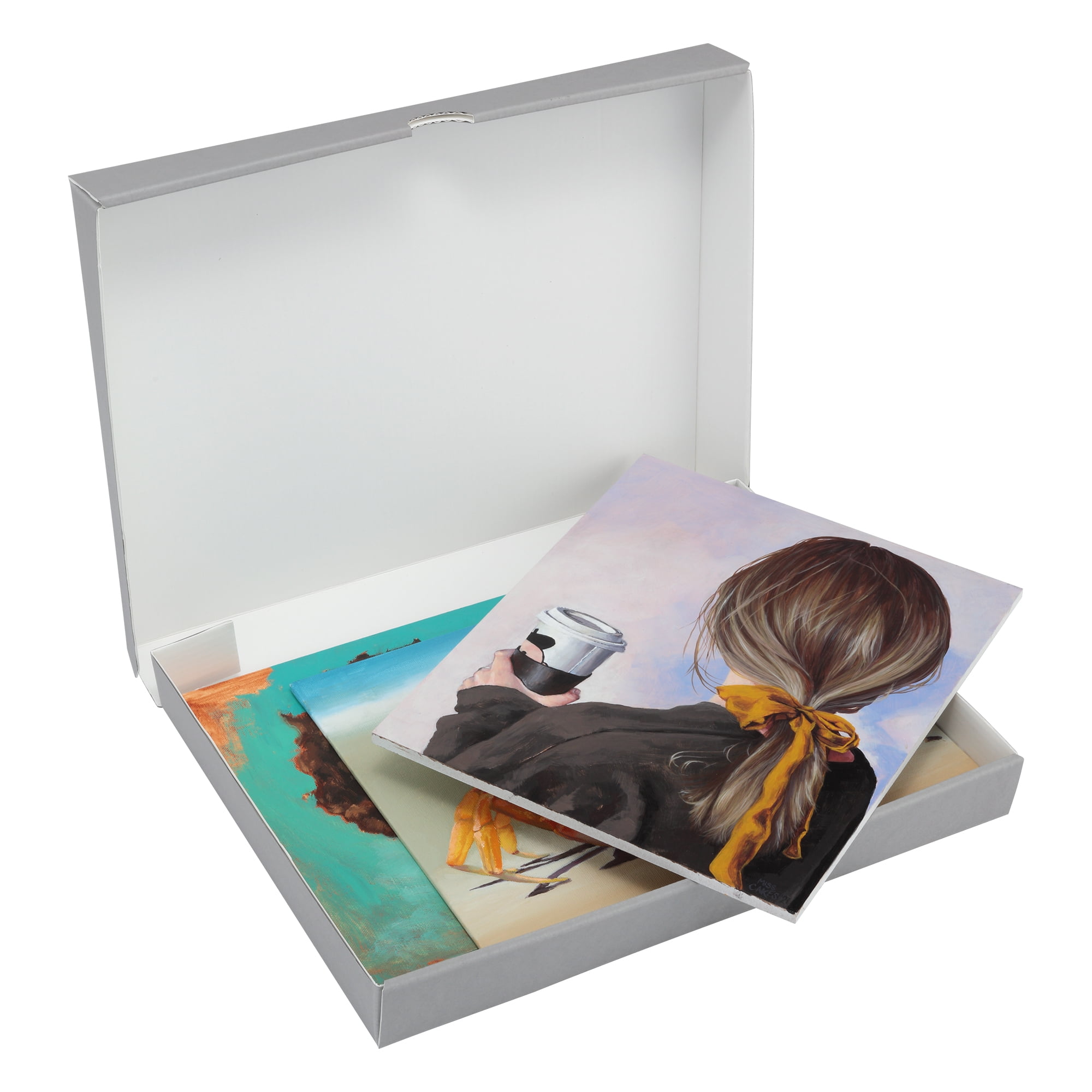 Jerry's Artarama Viewpoint Archival Storage Box (12x12) - Preserve Your Art, Easy to Assemble, Perfect for Photos, Artwork, Prints, and Record Storage