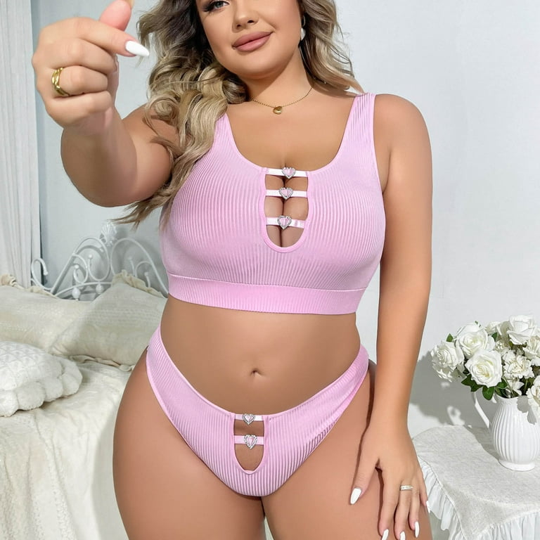 HTNBO Women's Exotic Lingerie Sets Sexy Hollow out Plus Size