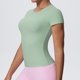 thumbnail image 4 of Camiseta de Yoga de Manga Corta para Mujeres con Cintura Slim Fit, Transpirable Deportes para Correr Gimnasio de Entrenamiento, 4 of 8