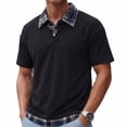 thumbnail image 2 of SAWOBUUN Men's Fake Two-Piece Collared Shirt Short Sleeve Pullover Top Lightweight Breathable Casual Summer Tee, 2 of 7