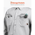 thumbnail image 4 of VEVOR Flame-Resistant Welding Jacket 7oz FR Cotton Welding Safety Jacket XXL-Sized, 4 of 9