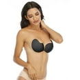 thumbnail image 2 of ALigoa Strapless Adhesive Push Up Bras for Women Backless Invisible Sticky Lift Up Bra Black, 2 of 9