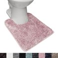thumbnail image 1 of SoHome Spa Step Luxury Chenille Toilet Mat 20x22, Super Absorbent and Extra Soft Shag Bath Rug, Perfect Plush Carpet Mat for Children's Tub, Shower and Bathroom, Blush, 1 of 5
