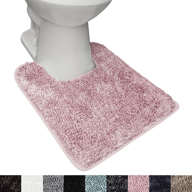 SoHome Spa Step Luxury Chenille Toilet Mat 20x22, Super Absorbent and