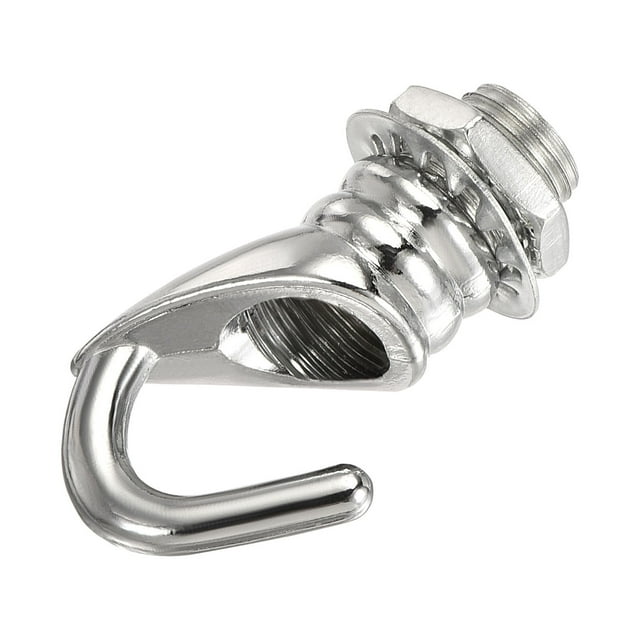 Unique Bargains Alloy Ceiling Hook 23mmx31mm for Ceiling Pendant Light Plate Chrome