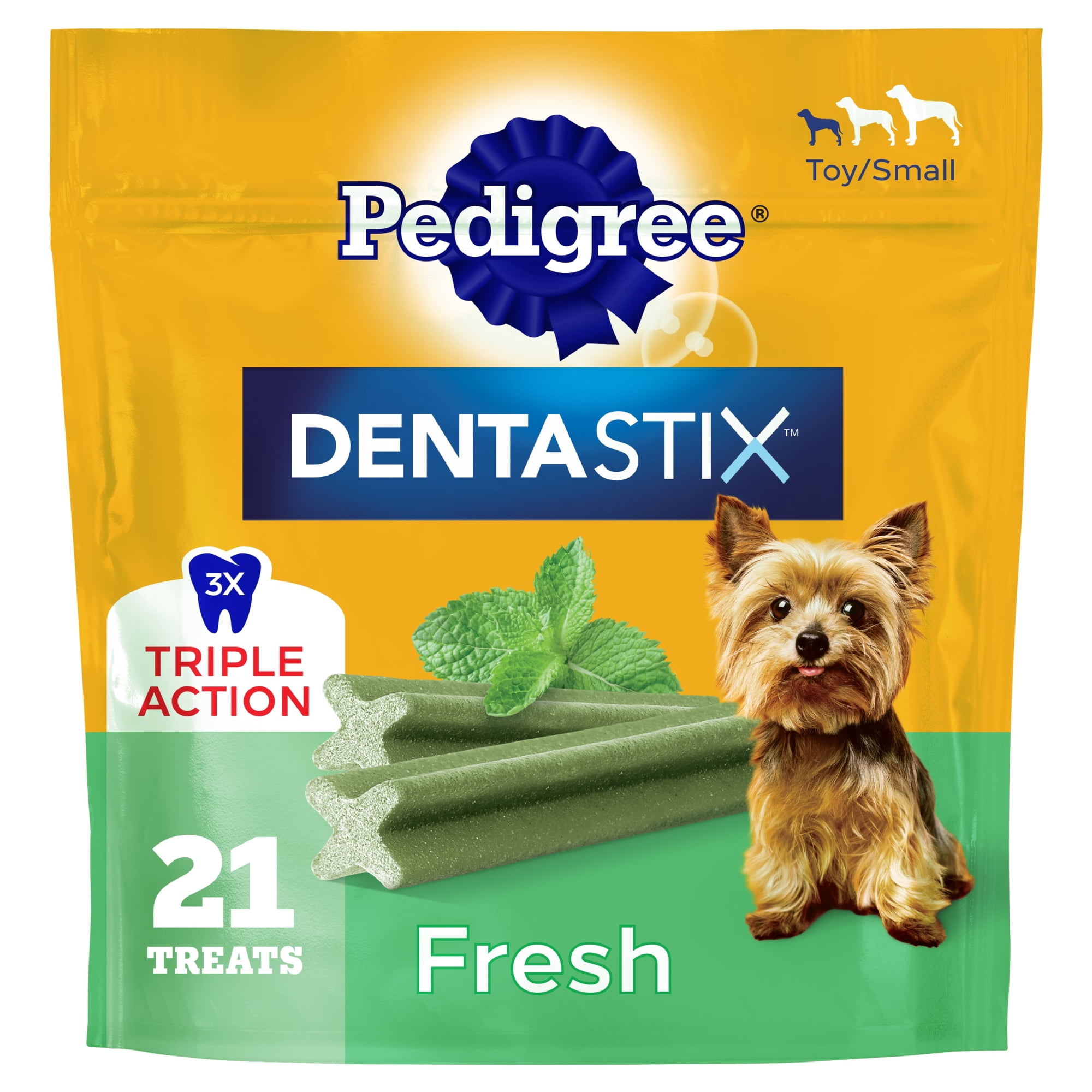 Pedigree Dentastix Dental Care Treats for Toy and Small Breed Dogs, Fresh Flavor, 5.08 oz Pack