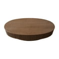 thumbnail image 6 of Noble House Leigh 47" Oval Coffee Table with Hidden Storage, Solid Wood Veneer Fluted Accent Tea Table, Walnut, 6 of 14