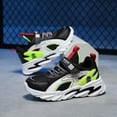 thumbnail image 7 of Boys' Summer Running Shoes Fashion Sport Print Lightweight Breathable Comfort Mesh Sneakers Green 13 Y-13.5 Y, 7 of 7