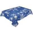 thumbnail image 3 of Christmas Snowflake Blue Background Wedding Table Cloth Waterproof Oilproof Dining Table Cover Kitchen Home Decor Tablecloth, 3 of 7