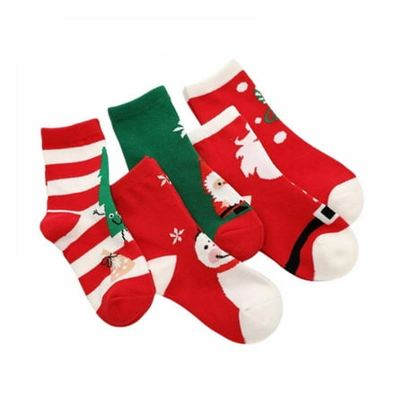 

5 Pairs Christmas Socks Children Socks Christmas Gift Kid Socks for Kid Boy Girl Socks Christmas Gift 1-16 Years