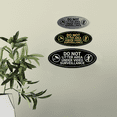 thumbnail image 3 of Signs ByLITA Oval Do Not Litter Area Under Video Surveillance Sign - Laser-Engraved Lettering | Durable ABS Plastic | Vibrant Colors | Powerful Foam Tape (Black /Gold) - Small, 3 of 7