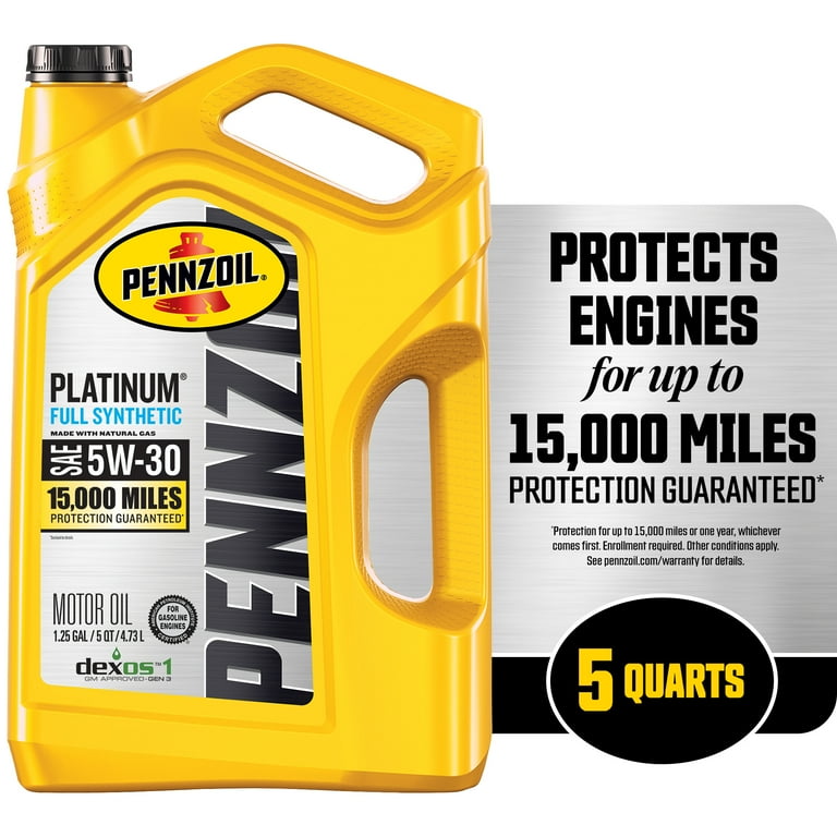 Pennzoil Platinum 5W-30 Full Synthetic Automotive Motor Oil