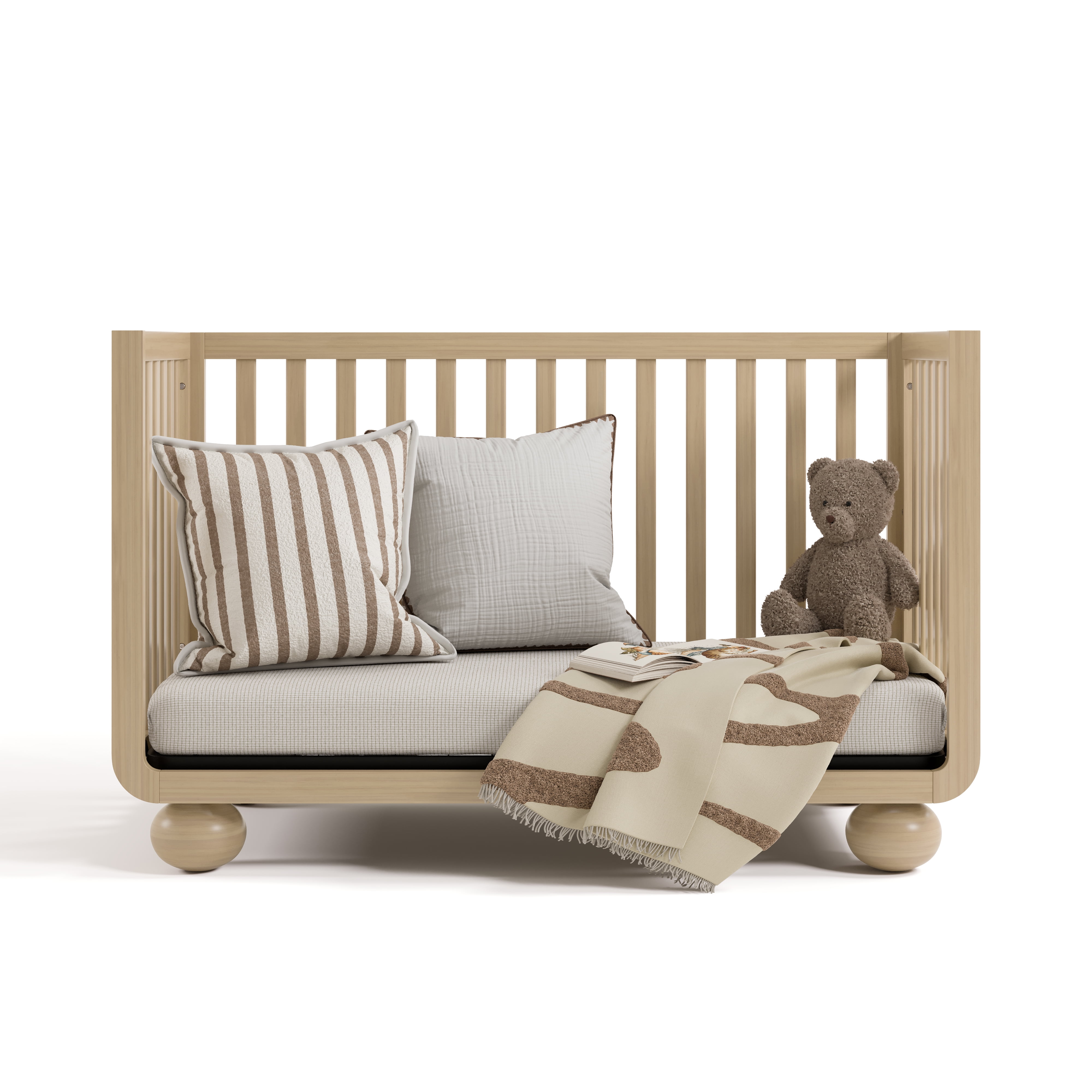 Art of Nursery by Storkcraft Amalfi Deluxe 5-in-1 Convertible Crib with with Bonus Toddler Guardrail, Driftwood