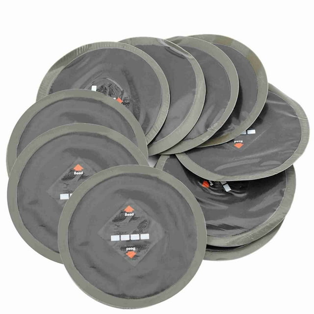 10 parches de caucho natural para reparación de pinchazos de neumáticos de coche de 90 mm, sin cámara