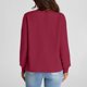 thumbnail image 4 of Tops formales,Blusa de manga larga para mujer, cuello redondo, corte holgado, color liso, largo normal para uso diario, sopatenor, 4 of 8