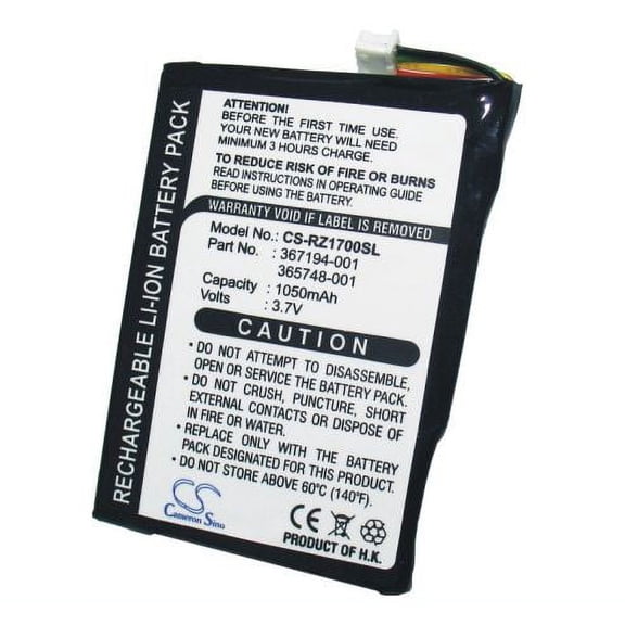 1050mAh Li-ion Battery for HP iPAQ RZ1700, iPAQ RZ1710, iPAQ RZ1715, iPAQ RZ1717