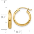 thumbnail image 4 of 14k Round Tube Hoop Earrings 14k Yellow Gold Earrings, 4 of 4