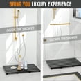 thumbnail image 2 of Alfombra de baño Bamfan Luxury Shower, antideslizante, de bambú, impermeable, 2 of 8