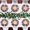 thumbnail image 7 of Ryvnso Leopard Checkered Pattern Round Plate Mats Dining Table Placemat 1 Piece for Holiday Decoration, 7 of 7