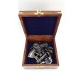 thumbnail image 1 of JK Deco & Antiques JK-1152 4 in. Caiptan - Brass Natical Sextant Working Model Marine scientific Sea Instrument with Wooden Box, 1 of 1