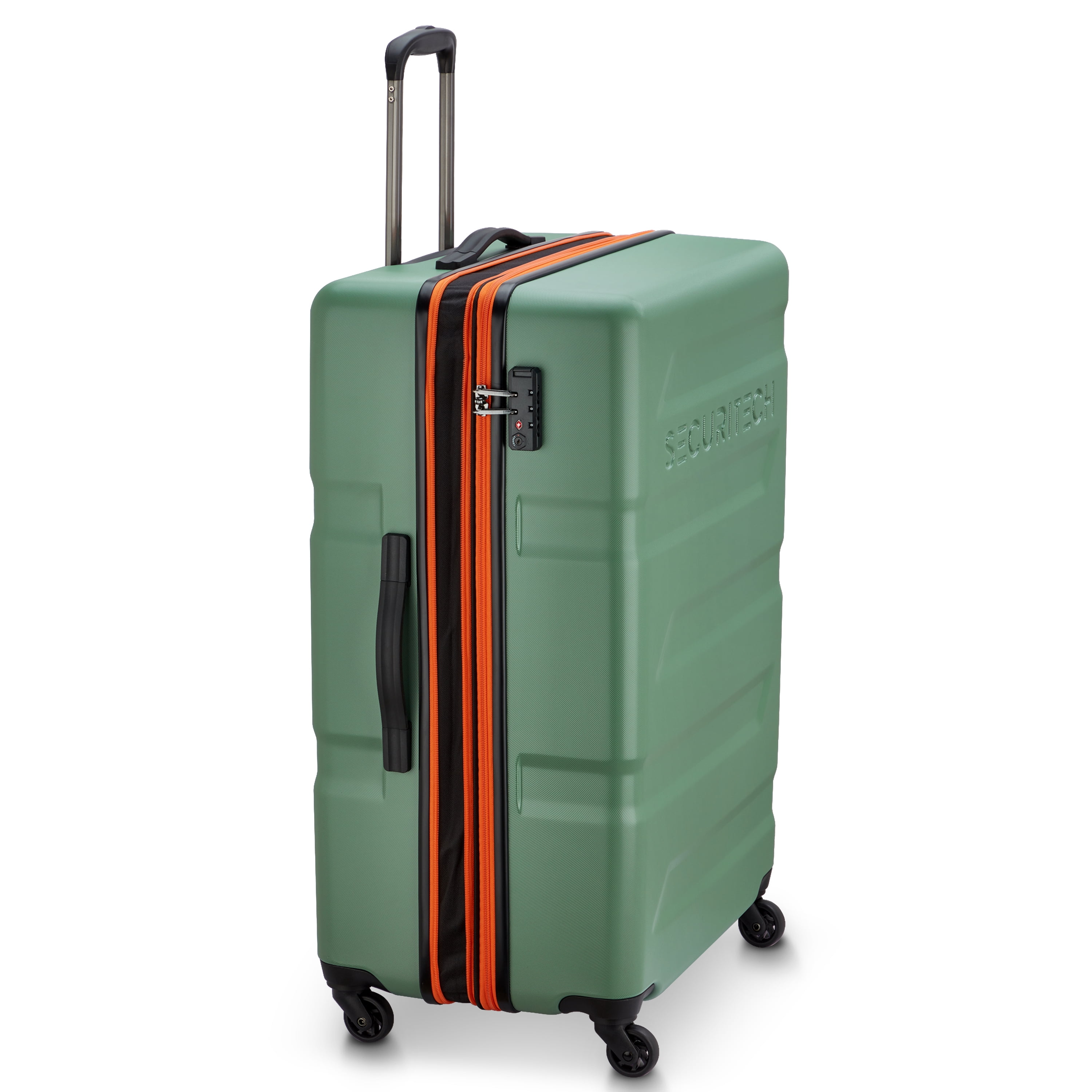 Securitech by Delsey, Slash 28" Checked Expandable Spinner Luggage, Green