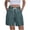 Navy, variant on Womens Running Shorts High Waisted New Outdoor Hiking Shorts for Women Elastic Waist Cargo Shorts with Multi Pockets Knee Length Workout Sports Bottoms Khaki M