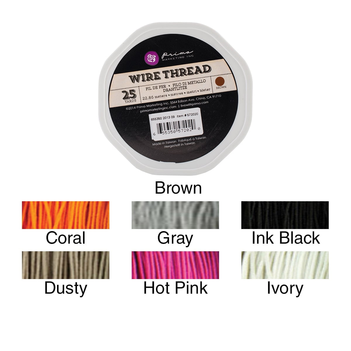 Brown Prima Marketing Wire Thread 25-Yard