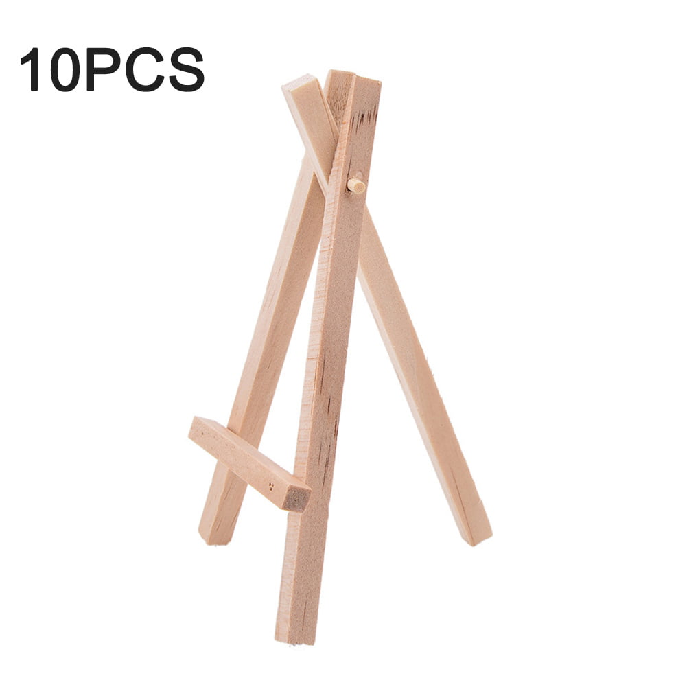 TOYANDONA Mini Wooden Display Easel Tiny Card Holder Easel Photo Picture Painting Easel Stand 