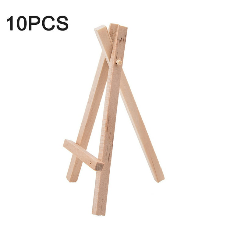 10Pcs Mini Wooden Easel Tabletop Display Tripod Stand for Artist Painting  Business Card Displaying Photos Mini Canvas 