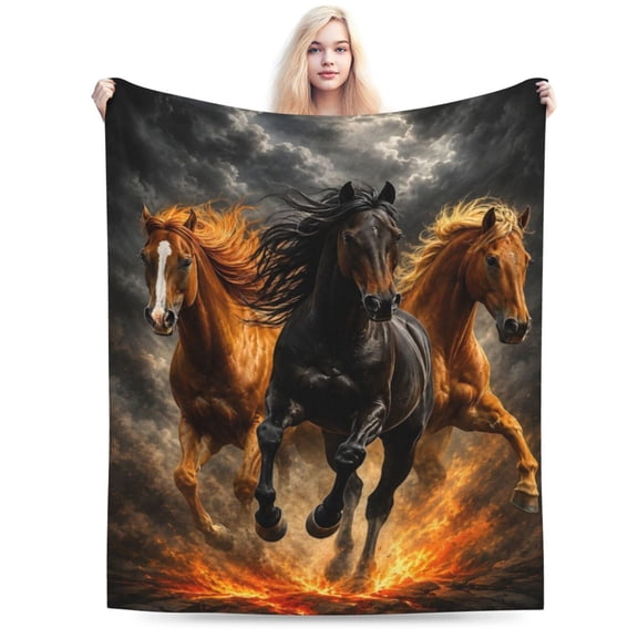 Horse Blanket Horse Throw Blanket Super Soft Plush Flannel Fleece Bedding Gifts for Men Women Lovers Adults Stuff for Couch Sofa Bed Room Decor 50x40