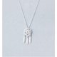 thumbnail image 4 of Bonito colgante de cumpleaños, collar de atrapasueños de cumpleaños para niñas, collares y colgantes con medallón cruzado de atrapasueños, uno dorado y otro plateado. JAMW Sencillez, 4 of 5