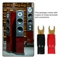 thumbnail image 2 of FELTECHELECTR 3 pares de conectores de crimpado de pala de calibre 0, chapados en oro y cobre, para cable de altavoz (rojo y negro), 2 of 5