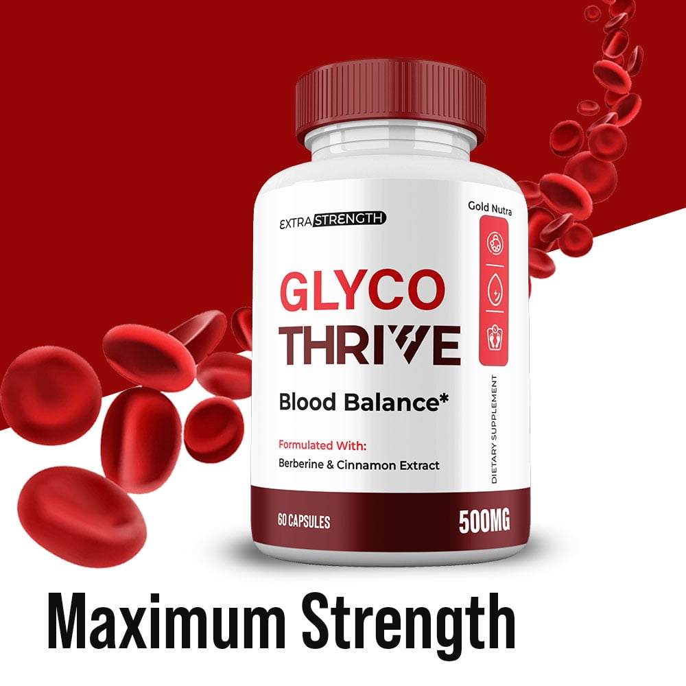 Glyco Thrive Balance Capsules, All Natural Premium Ingredients, Glyco Thrive Glycogen Balance Maximum Strength Blood Pills Berberine Supplement (2 Pack)