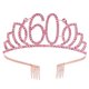 thumbnail image 1 of Corona con números, decoración creativa para tarta de cumpleaños, elegante tocado, accesorio para el cabello para mujeres y niñas (oro rosa 60), 1 of 5