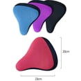 thumbnail image 3 of 6 Colors 3D Soft Cycling Cushion Cycling Silicone Seats Bicycle Saddle Breathable Saddles Bike Seat Cover PURPLE, 3 of 8