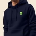 thumbnail image 5 of Dalix Alien Embroidered Fleece Zip Hoodie Cold Fall Winter Mens in Navy Blue XL X-Large, 5 of 5