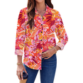 thumbnail image 2 of Fantaslook Womens Button Down Shirts Boho Floral Printed Long Sleeve Blouses Business Work Shirt Dressy Casual Loose Tops, 2 of 10